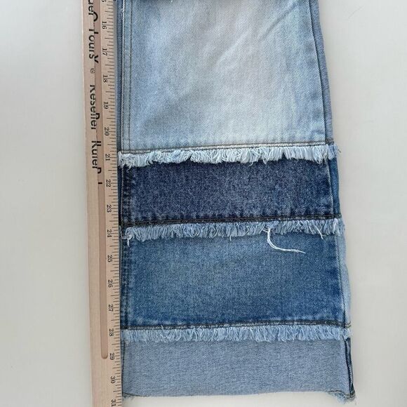 Vintage Zana Di Patchwork Jeans Womens 7 Flared 90s Y2K Boho Hippie Festival - Picture 13 of 13
